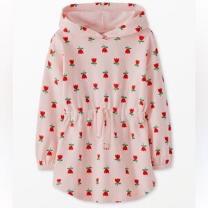 Hanna Andersson waffle knit tulip hoodie dress